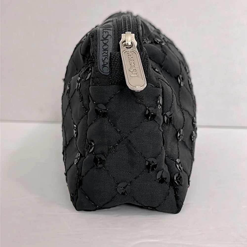 LeSportsac Black with sequins Cosmetic Bag small